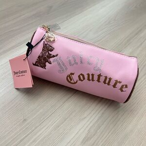 NWT Juicy Couture Pink and Gold Cosmetic Case/ Pencil Case